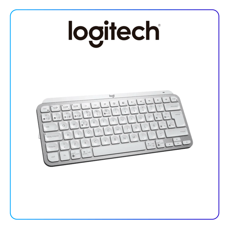 Teclado Logitech MX Keys Mini Wireless (Dongle USB/ Bluetooth, Español, Gris)