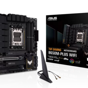 ASUS Placa Madre TUF GAMING B650M-PLUS WIFI (AM5, DDR5 4800/6400MHz, M.2 x2, RGB, microATX)