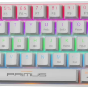 Teclado Mecánico Primus Ballista61T PKS-060W-S, 61 Teclas, Switches Red, Retroiluminación RGB, USB-C