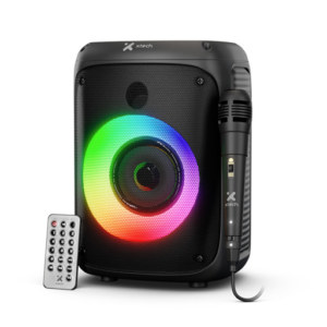 Parlante Portátil Inalámbrico Xtech SonicBloom XTS-661, con Luces y Micrófono, Bluetooth, Black