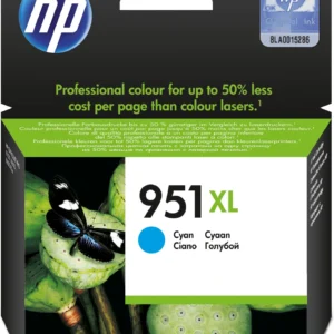 Cartridge HP 951XL Cyan para Impresoras Officejet Pro 8610/8620, 1500 Pag 7pl