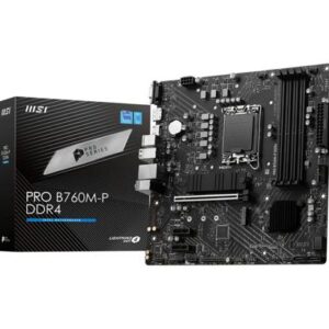Placa Madre MSI PRO B760M-P DDR4, LGA 1700, Intel B760, 4xSata III, 2xM2 ,Micro-ATX